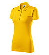 Памучна дамска жълта блуза с яка Single-2 снимка