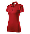 Памучна дамска червена блуза с яка Single-2 снимка
