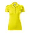 Памучна дамска жълта блуза с яка Single-0 снимка