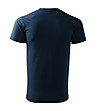 Мъжка памучна тениска в тъмносиньо Basic-1 снимка