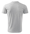 Мъжка памучна тениска в светлосив меланж Basic-1 снимка