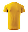 Мъжка памучна тениска в жълто Basic-1 снимка