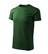 Мъжка памучна тениска в тъмнозелено Basic-2 снимка