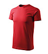 Мъжка памучна тениска в червено Basic-2 снимка