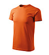 Мъжка памучна тениска в оранжево Basic-2 снимка