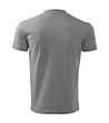 Мъжка памучна тениска в сив меланж Basic-1 снимка