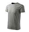 Мъжка памучна тениска в сив меланж Basic-2 снимка