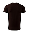 Мъжка памучна тениска в тъмнокафяво Basic-1 снимка