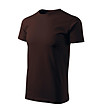 Мъжка памучна тениска в тъмнокафяво Basic-2 снимка