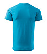 Мъжка памучна тениска в синьо Basic-1 снимка