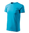 Мъжка памучна тениска в синьо Basic-2 снимка