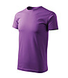 Мъжка памучна тениска в лилаво Basic-2 снимка