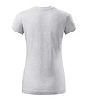 Дамска памучна тениска в светлосив меланж Basic-1 снимка