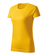 Дамска памучна тениска в жълто Basic-2 снимка