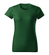 Дамска памучна тениска в тъмнозелено Basic-0 снимка