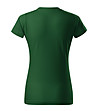 Дамска памучна тениска в тъмнозелено Basic-1 снимка