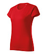 Дамска памучна тениска в червено Basic-2 снимка