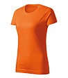 Дамска памучна тениска в оранжево Basic-2 снимка