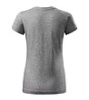 Дамска памучна тениска в сив меланж Basic-1 снимка