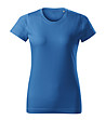 Дамска памучна тениска в син нюанс Basic-0 снимка
