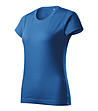 Дамска памучна тениска в син нюанс Basic-2 снимка
