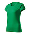 Дамска памучна тениска в зелено Basic-2 снимка