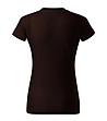 Дамска памучна тениска в тъмнокафяво Basic-1 снимка