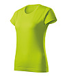 Дамска памучна тениска в цвят лайм Basic-2 снимка