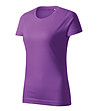 Дамска памучна тениска в лилаво Basic-2 снимка