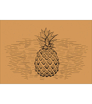 Постелка с принт Pineapple 52х75 см снимка