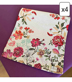 Комплект от 4 текстилни салфетки Flower field 30x50 см снимка