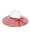 Дамска лятна шапка в бяло и червено Berdina-0 снимка