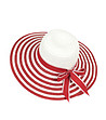 Дамска лятна шапка в бяло и червено Berdina-1 снимка