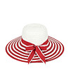 Дамска лятна шапка в бяло и червено Berdina-2 снимка