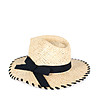 Дамска шапка федора в бежово и черно Felipa-1 снимка