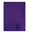 Лилав дамски шал с ресни-0 снимка