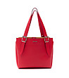 Червена кожена дамска чанта Grace-1 снимка
