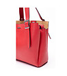 Червена кожена дамска чанта Grace-3 снимка