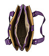 Виолетова кожена дамска чанта Grace-4 снимка
