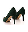 Тъмнозелени дамски обувки с бродерии звездички Sorena-4 снимка