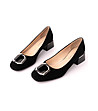 Черни дамски обувки от естествена кожа Velma-1 снимка