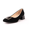 Черни дамски обувки от естествена кожа Velma-2 снимка