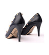 Тъмносини дамски обувки със златисти детайли Sevilla-2 снимка