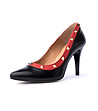Дамски обувки в черно и червено със златисти детайли Sevilla-2 снимка