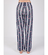 Дамско памучно долнище на пижама в тъмносиньо и екрю Gina-1 снимка