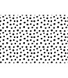 Бяла постелка с принт Fancy black dots 52х75 см-0 снимка