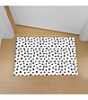 Бяла постелка с принт Fancy black dots 52х75 см-1 снимка