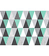 Постелка с принт Shapes в сиво и цвят мента 52х75 см-0 снимка