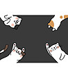 Постелка с принт Cats 52х75 см-0 снимка