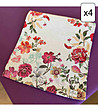Комплект от 4 текстилни салфетки Flower field 30x50 см-0 снимка